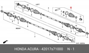 Пыльник ШРУСа 42017-S71-000 HONDA