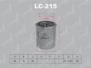 Фильтр масляный двигателя LC-215 LYNXAUTO