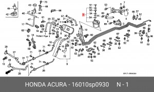 Топливный фильтр 16010SP0930 HONDA