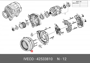 Статор, генератор 42533810 IVECO