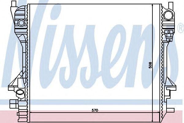 Радиатор, охлаждение двигател 66706 NISSENS