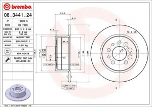 Тормозной диск 08.3441.24 BREMBO