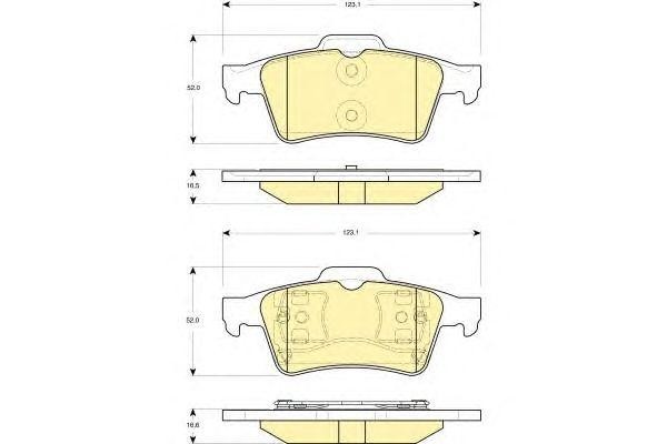 Комплект тормозных колодок, диско 6132922 GIRLING