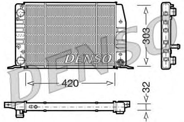 Радиатор, охлаждение двигател DRM02012 DENSO