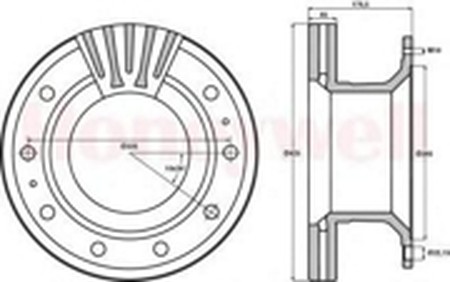 Тормозной диск 567130B BENDIX JURID