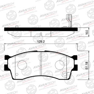 Колодки тормозные дисковые AV076 AVANTECH