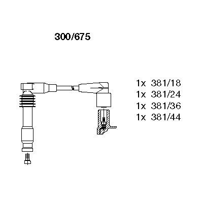Ккомплект проводов зажигания 300675 BREMI