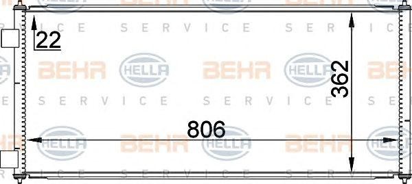 Конденсатор, кондиционер 8FC 351 300-751 HELLA