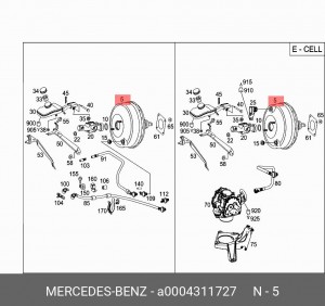 Усилитель тормозной системы A 000 431 17 27 MERCEDES BENZ