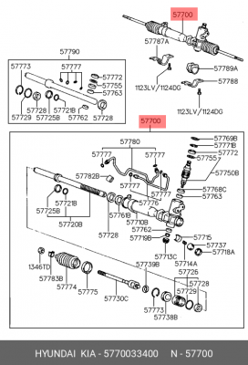 Рулевой механизм 5770033400 HYUNDAI KIA