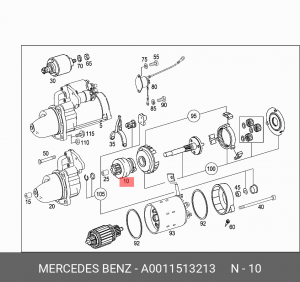 Втулка стартера A 001 151 32 13 MERCEDES BENZ