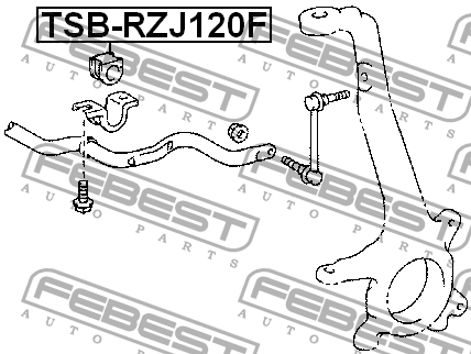 Втулка стабилизатора TSB-RZJ120F FEBEST