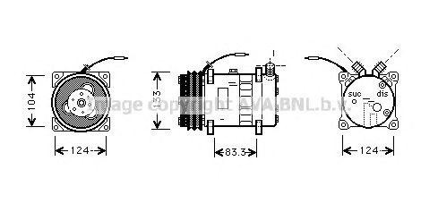 Компрессор, кондиционер UVK053 AVA