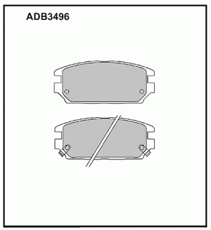 Колодки тормозные дисковые ADB3496 ALLIED NIPPON