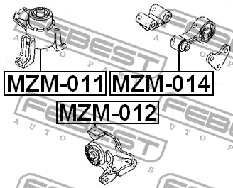 Подушка двигателя MZM-011 FEBEST