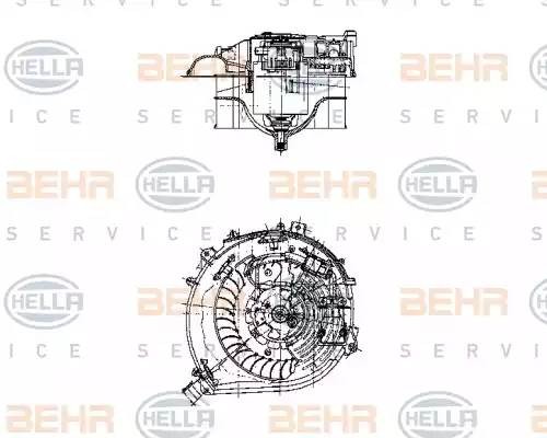Электродвигатель, вентиляция салона 8EW009158321 HELLA