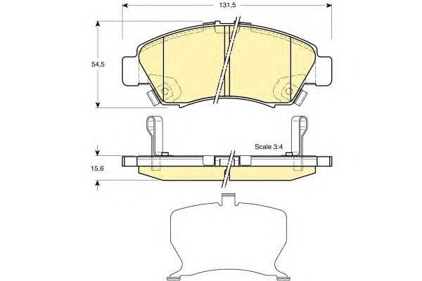 Комплект тормозных колодок, диско 6132129 GIRLING
