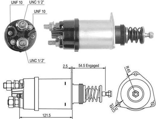 Тяговое реле, стартер 940113050502 MAGNETI MARELLI
