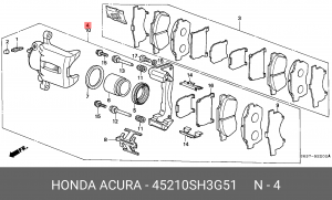 Тормозной суппорт 45210SH3G51 HONDA