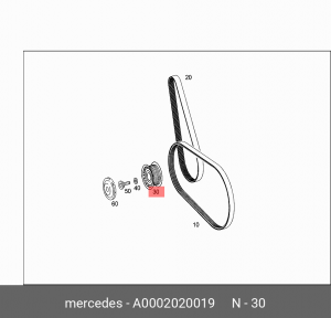 Ролик ремня приводного A0002020019 MERCEDES BENZ