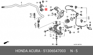 Втулка стабилизатора 51306-S47-003 HONDA