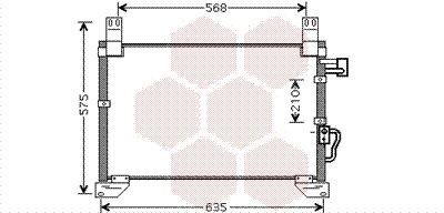 Конденсатор, кондиционер 81005076 VAN WEZEL