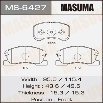 Колодки тормозные дисковые MS6427 MASUMA