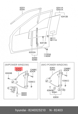 Подъемное устройство для окон 8240325210 HYUNDAI KIA