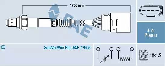 Лямбда-зонд 77146 FAE