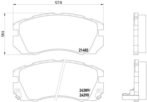 Комплект тормозных колодок, диско P78007 BREMBO