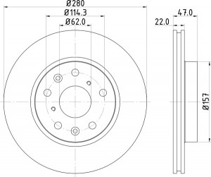 Тормозной диск MDC1822 MINTEX