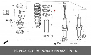 Пружина ходовой части 52441SH5902 HONDA
