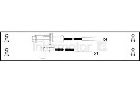 Ккомплект проводов зажигания 73927 STANDARD