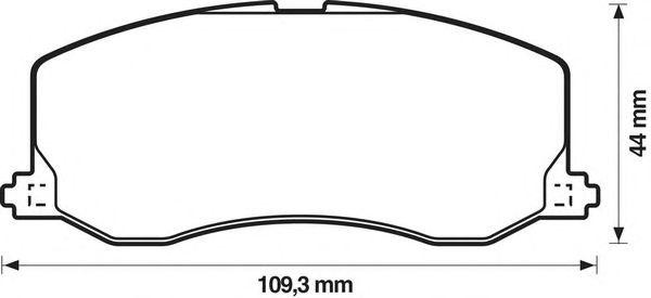 Комплект тормозных колодок, диско 572217B BENDIX JURID