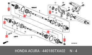 Пыльник ШРУСа (комплект) 44018STXA02 HONDA