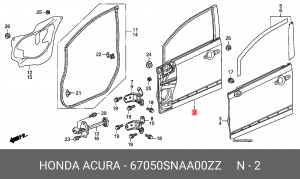 Дверь передняя 67050SNAA00ZZ HONDA