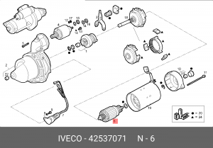 Якорь, стартер 42537071 IVECO