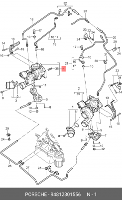 Компрессор, наддув 94812301556 PORSCHE