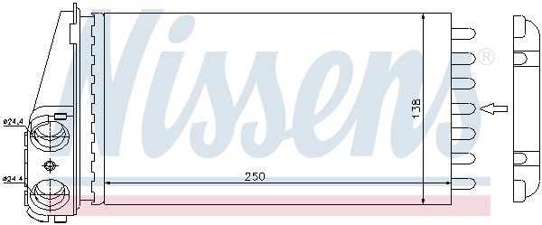 Теплообменник, отопление салона 72945 NISSENS