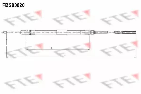 Трос, стояночная тормозная система FBS03020 FTE