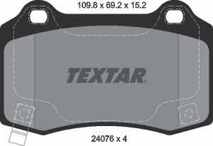 Комплект тормозных колодок, диско 2407601 TEXTAR
