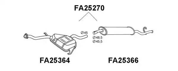 Глушитель выхлопных газов конечный FA25270 VENEPORTE