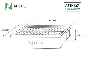 Фильтр воздушный 4ML1005W NITTO