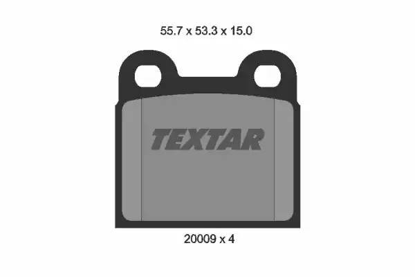 Комплект тормозных колодок, диско 2000906 TEXTAR