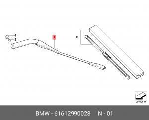 Поводок стеклоочистителя 61 61 2 990 028 BMW