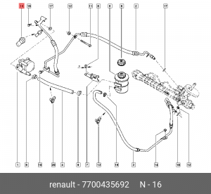 Датчик давления ГУР 7700435692 RENAULT