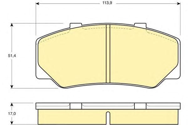 Комплект тормозных колодок, диско 6103293 GIRLING