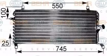 Конденсатор, кондиционер 8FC351038661 HELLA