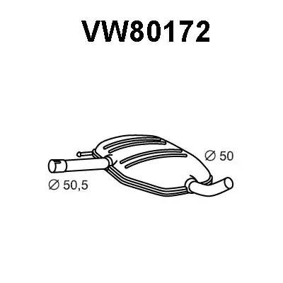 Предглушитель выхлопных газов VW80172 VENEPORTE