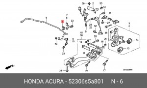 Втулка стабилизатора 52306S5A801 HONDA